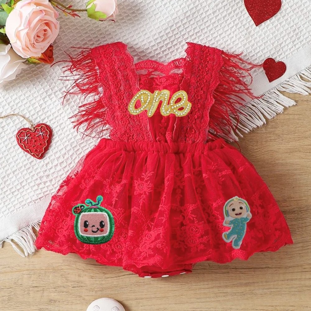 Cocomelon Dress Birthday Romper Dress Clothes Coco Melon outfit bodysuit